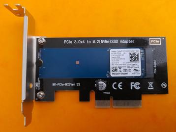 SSD NVME-256GB WD-SN520 met PCIe 3.0x4 low-profile adapter beschikbaar voor biedingen