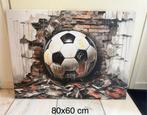 Canvas schilderij voetbal 80x60 cm NIEUW, Ophalen, Nieuw, Schilderij, 75 cm of meer