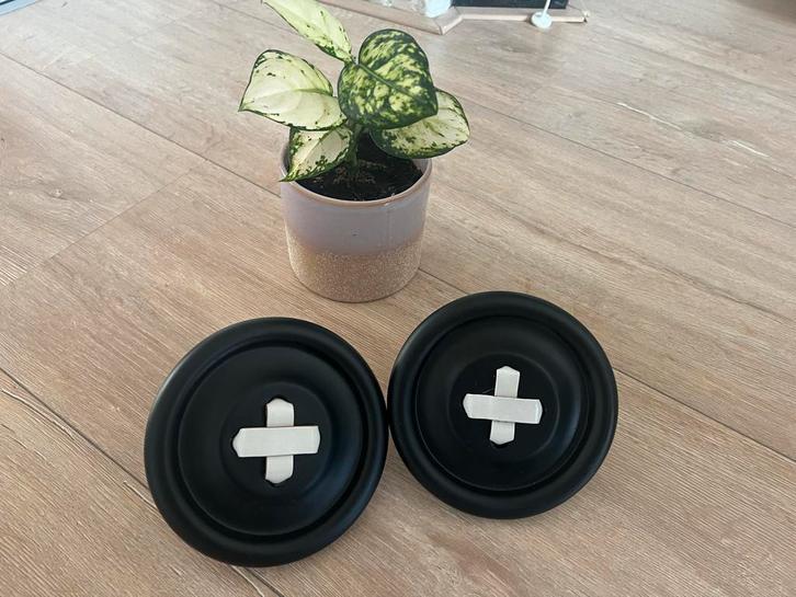 Wanddecoratie HK Living Knopen - 2 stuks, Huis en Inrichting, Woonaccessoires | Kapstokken, Zo goed als nieuw, Wandhaken, Minder dan 100 cm