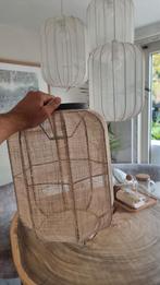 Jutte hanglamp - touw bamboe stof achtige lamp plafonlamp, Japandi, Nieuw, Ophalen of Verzenden, Stof