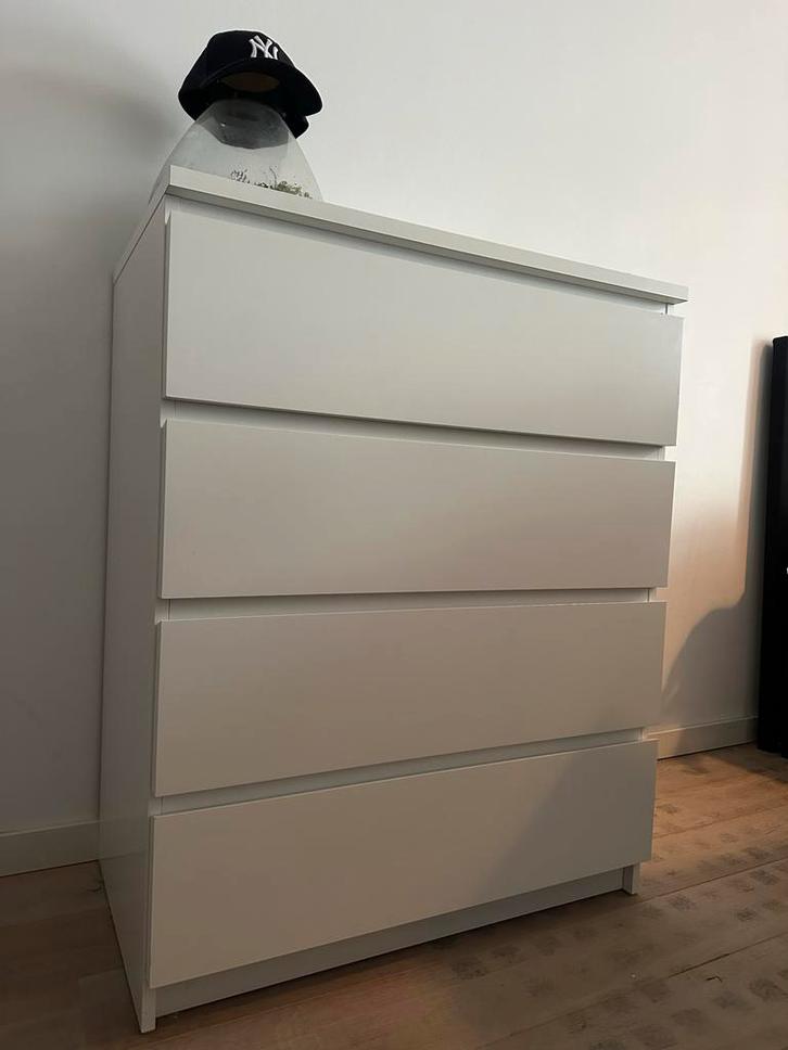 IKEA Malm ladekast WIT, Huis en Inrichting, Kasten | Ladekasten, Gebruikt, 100 tot 150 cm, 50 tot 100 cm, 25 tot 50 cm, Overige materialen