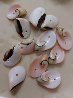 Set roze bewerkte schelp glaskralen, Verzenden, Nieuw, Kraal