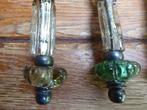 Een aparte set serveer bestek, verzilverd met glas, Antiek en Kunst, Antiek | Bestek, Ophalen of Verzenden