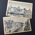 2 ansichtkaarten van Maassluis (Haven en de Veerstraat, Ophalen of Verzenden, 1940 tot 1960, Ongelopen, Zuid-Holland