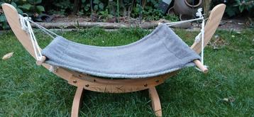 Hangmat kat kattenhangmat grijs met hout beschikbaar voor biedingen