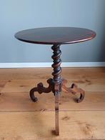 Antiek Mahonie Bijzettafel Wijntafeltje op Getorste Driepoot, Antiek en Kunst, Ophalen