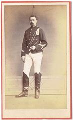 CDV Carte de Visite, Cavalerie Uniform Huzaren 1870, Haarlem, Verzamelen, Ophalen of Verzenden, Voor 1940, Zo goed als nieuw, Foto