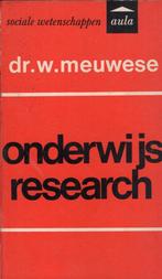 Onderwijsresearch - Dr. W. Meuwese BOEK, Ophalen of Verzenden, Gelezen, Dr. W. Meuwese