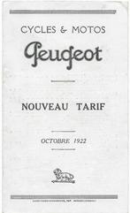 Peugeot 1922 cycles et moto fiets en motor, Motoren, Handleidingen en Instructieboekjes, Overige merken