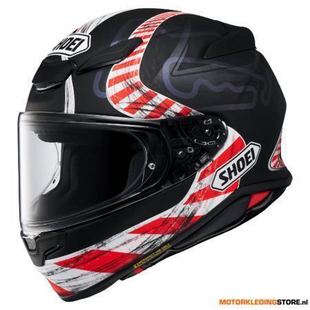 Shoei NXR2 Knee Down Integraalhelm, Zwart-Rood-Wit, Motoren, Kleding | Motorhelmen, Nieuw met kaartje, Ophalen of Verzenden