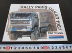 sticker EHV  DAF  Trucks  Rally PARIS - DAKAR 1987, Ophalen, Zo goed als nieuw, Bedrijf of Vereniging