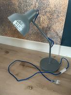 Stoere Lief! Bureaulamp Grijs/Blauw - Metaal, Ophalen of Verzenden, Zo goed als nieuw, Metaal, Minder dan 50 cm