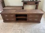 Eikenhouten salontafel met tv-meubel van Henders en Hazel, Huis en Inrichting, Complete inboedels, Ophalen
