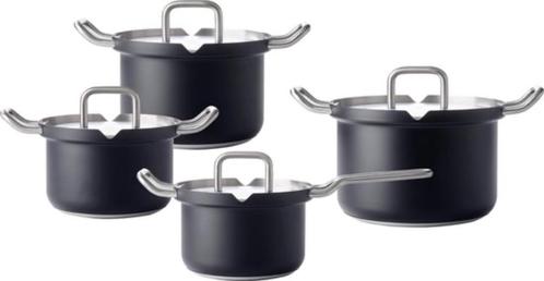 BK Q-linair Master Black kookpannenset - 4-delig - veilig af, Huis en Inrichting, Keuken | Potten en Pannen, Nieuw, Pannenset