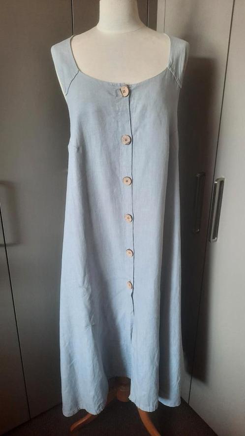 Izgs Linnen Jurk Tuniek licht grijs, Kleding | Dames, Jurken, Zo goed als nieuw, Grijs, Boven de knie, Ophalen of Verzenden