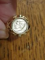 Goud 14 karaat ring met munt John F. Kennedy, Verzenden, Goud