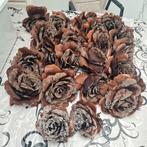 bruine rozen met knijper, Huis en Inrichting, Woonaccessoires | Kransen, Ophalen of Verzenden