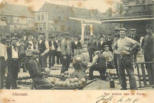 (386-262-013) Alkmaar Het zetten van de Kaas, Verzamelen, Ansichtkaarten | Nederland, Noord-Holland, Verzenden