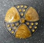 Pillendoosje metaal emaille strass dekseldoosje, Antiek en Kunst, Ophalen of Verzenden