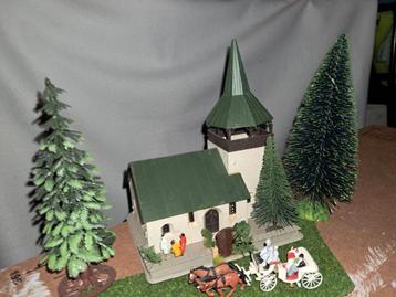 Märklin e.d. H0 Scenery Kerkje met Trouwkoets 1:87 beschikbaar voor biedingen