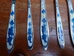 22-delig bestek met blauw, Antiek en Kunst, Antiek | Bestek, Ophalen of Verzenden