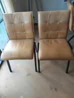 Leren eetstoelen, Huis en Inrichting, Ophalen, Gebruikt, Modern, industrieel, Bruin