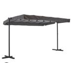 Markies Sevilla grijs, Tuin en Terras, Parasols, Ophalen, Kantelbaar, Zo goed als nieuw, Parasolvoet