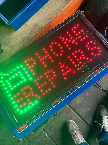 5 LED Borden met Tekst - Diverse Reclame beschikbaar voor biedingen