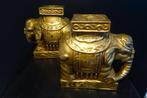 2  goudkleurige Chinese olifanten, Ophalen of Verzenden, Zo goed als nieuw, Dier