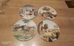 4 decoratieve wandbordjes 70 tige KUNSTENAAR: P. DILANIPA, Antiek en Kunst, Antiek | Wandborden en Tegels, Ophalen of Verzenden