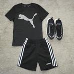 Puma shirt en Adidas short,  sport, gymkleding 128/134, Kinderen en Baby's, Kinderkleding | Maat 128, Jongen, Sport- of Zwemkleding