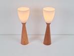 Set 2 postmodern lucitalia kri-ton tafellamp s. Asahara ‘90, Hout, N, Ophalen of Verzenden, Deign vintage