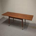 Vintage houten uitschuif eet tafel, Ophalen, Gebruikt, 50 tot 100 cm, Onbekend