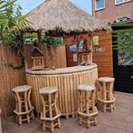Tiki bar uit bamboe. Met krukken en lampen., Ophalen, Zo goed als nieuw, Overige materialen