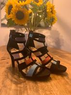 Tamaris Sandalen - Maat 39 - Zwart Multicolor, Ophalen of Verzenden, Zo goed als nieuw, Zwart, Sandalen of Muiltjes