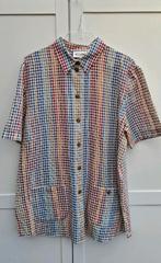 Vintage blouse, maat 42/XL - geblokt - wit, blauw -  90's, Erfo, ,, Maat 42/44 (L), Ophalen of Verzenden