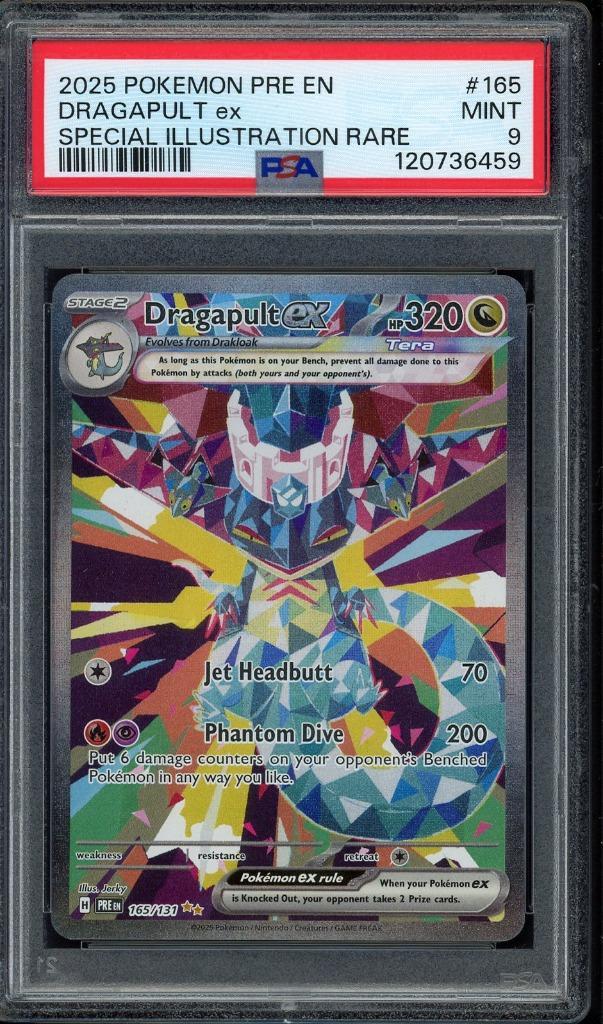 Dragapult ex [SIR] PSA 9 - 165/131 - Prismatic Evolutions, Hobby en Vrije tijd, Verzamelkaartspellen | Pokémon, Zo goed als nieuw
