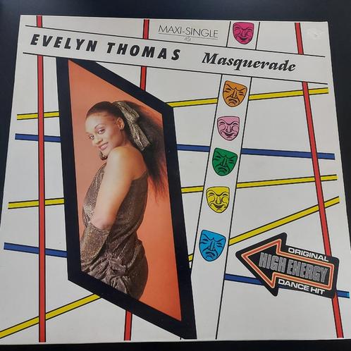 12 inch Maxisingel Evelyn Thomas - Masquerade (1984), Cd's en Dvd's, Vinyl | Dance en House, Disco, 12 inch, Ophalen of Verzenden