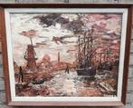 R'dam, Molen a/d vaart. Impressionistich/divionistisch., Antiek en Kunst, Ophalen