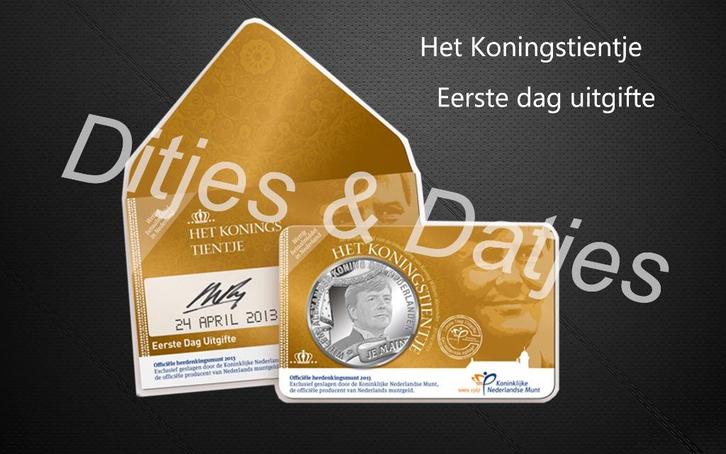 Eerste dag uitgifte Koningstientje 10 euro coincard KNM, Postzegels en Munten, Munten | Nederland, Euro's, Koningin Beatrix, Ophalen of Verzenden
