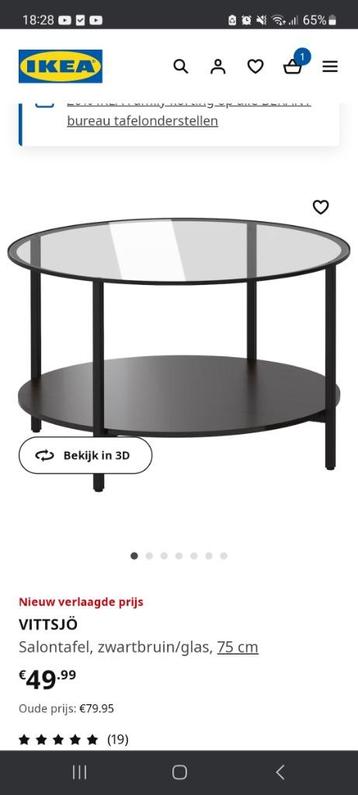  10 EURO Ikea ronde salon tafel