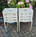 Set antieke, unieke handbeschilderde set nachtkastjes, Ophalen