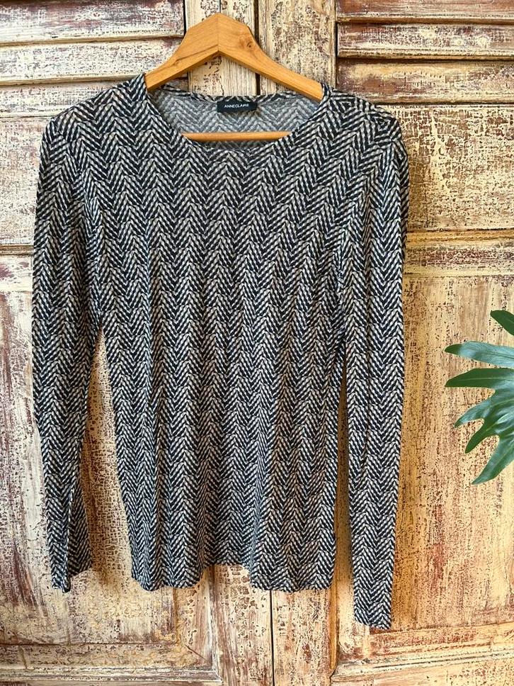 Anneclaire top 80% wol maat 40, Kleding | Dames, Tops, Zo goed als nieuw, Maat 38/40 (M), Bruin, Lange mouw, Ophalen of Verzenden