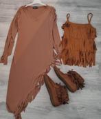 Carnavalskleding INDIAAN 3 delig maat 38 schoenen maat 40, Ophalen of Verzenden, Zo goed als nieuw, Maat 38/40 (M), Carnaval