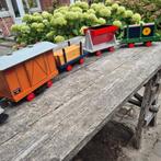 Supergaaf bijna 220 cm lange houten trein, 6 delen, Antiek en Kunst, Ophalen
