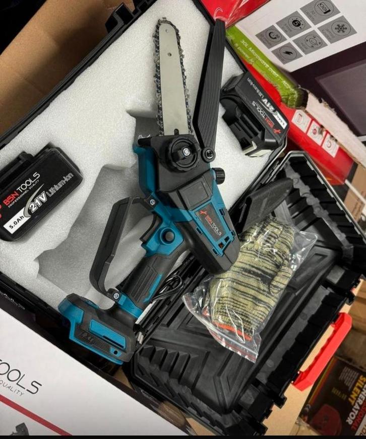 Mini Accu Kettingzaag - Nieuw in Koffer!, Doe-het-zelf en Verbouw, Gereedschap | Zaagmachines, Nieuw, Kettingzaag, Ophalen of Verzenden