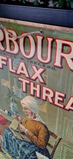 Toonbankreclame van Barbour's Flax Thread, vlasgaren Ierland, Ophalen, Reclamebord, Gebruikt, .