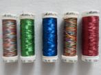 5 klosjes Mettler metallic garen ZGAN, Ophalen of Verzenden, Zo goed als nieuw, Garen of Naald(en)