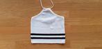 Wit halter topje met zwarte strepen maat S, Wit, Rectangle Blanc, Ophalen of Verzenden, Zo goed als nieuw