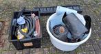 Restpartij dakleer en accessoires., Ophalen, Overige materialen, Zwart, Zo goed als nieuw